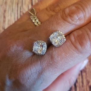 Cubic Zirconia Silver Earrings